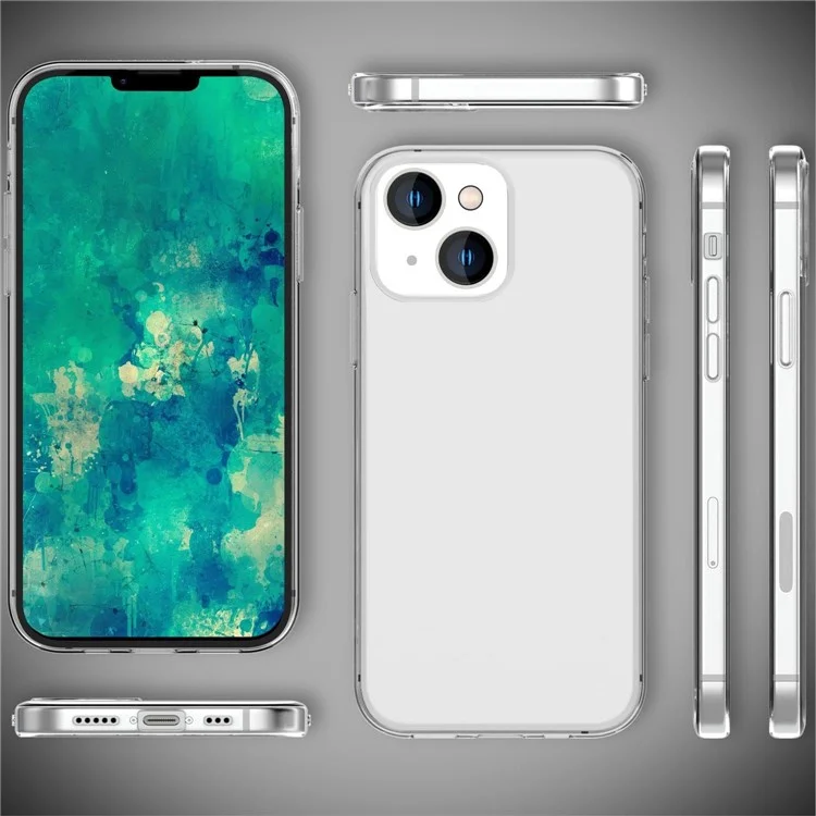 Anti-Fingerabdruck transparente TPU-Hülle für iPhone 15, stoßfeste Schutzabdeckung für das Telefon