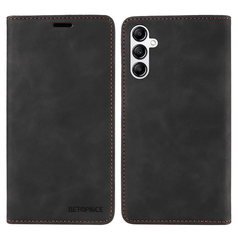 BETOPNICE 003 For Samsung Galaxy A14 4G / 5G Phone Stand Cover Shockproof Wallet RFID Blocking PU Leather Case - Black