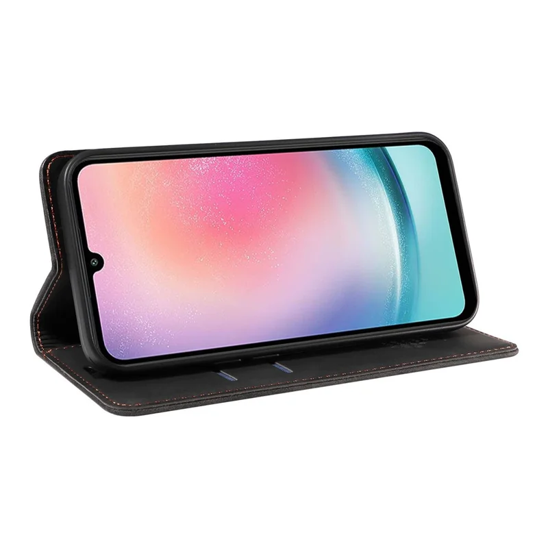 BETOPNICE 003 For Samsung Galaxy A24 4G (162.1 x 77.6 x 8.3mm) RFID Blocking PU Leather Stand Cover Shockproof Wallet Cell Phone Case - Black