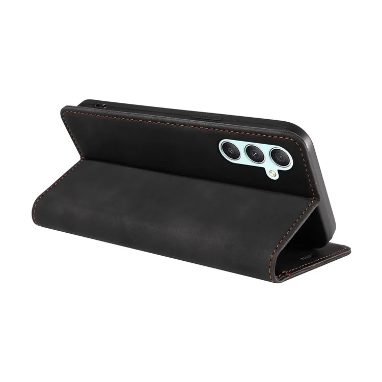 BETOPNICE 003 Pour Samsung Galaxy A34 5G Wallet RFID Blocking Phone Stand Cover Shockproof PU Leather Case - Noir