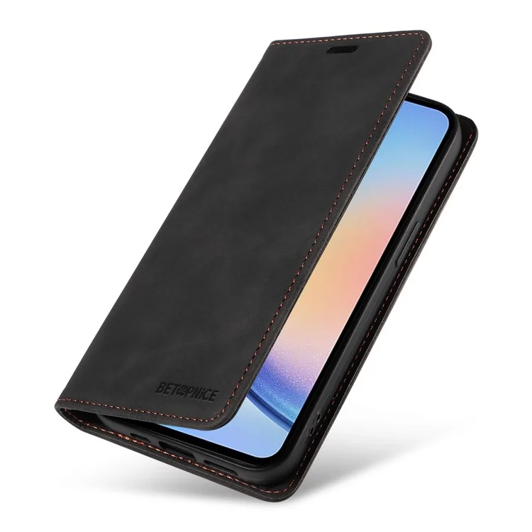 BETOPNICE 003 Pour Samsung Galaxy A34 5G Wallet RFID Blocking Phone Stand Cover Shockproof PU Leather Case - Noir