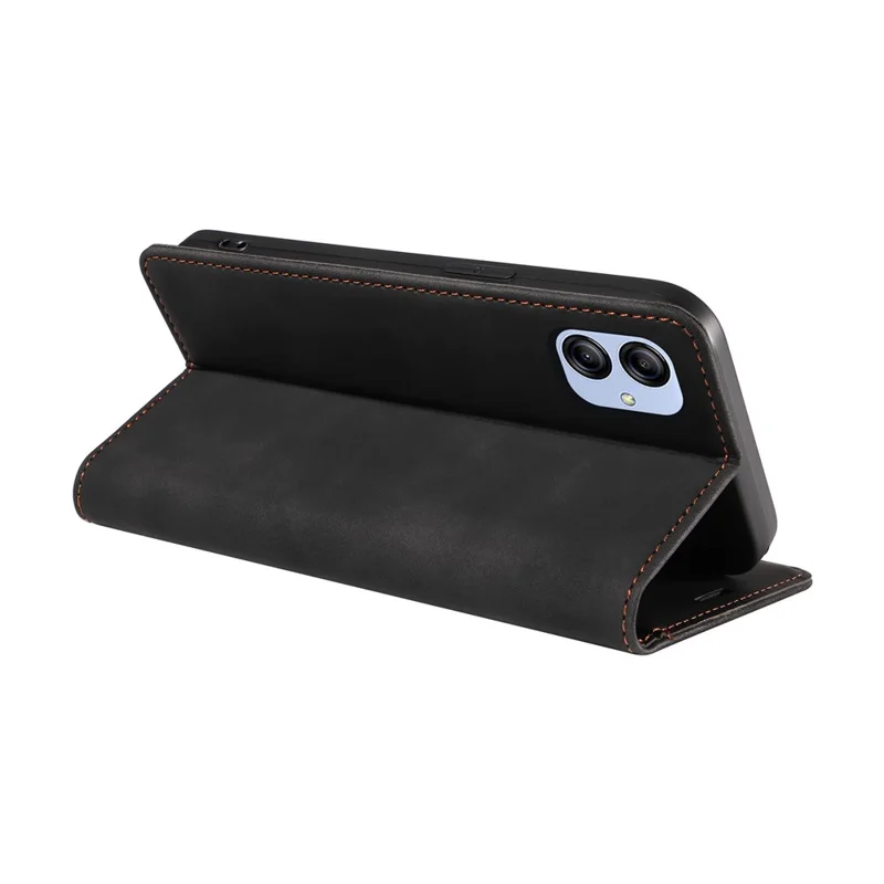 BETOPNICE 003 For Samsung Galaxy A04e 4G / F04 4G / M04 4G Wallet Cell Phone Case RFID Blocking PU Leather Stand Cover - Black