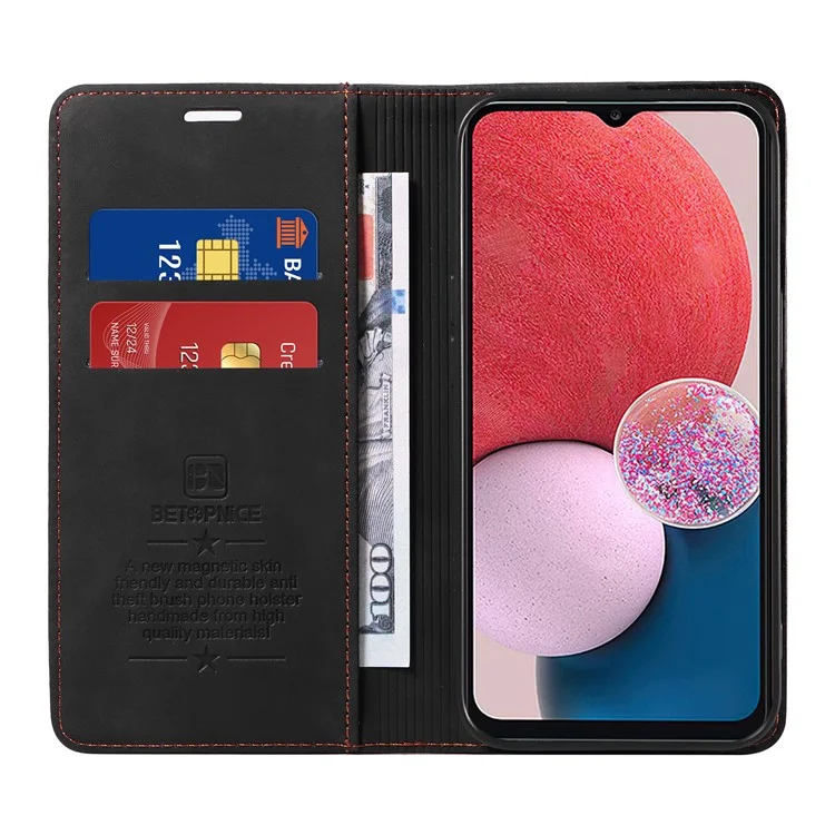 BETOPNICE 003 Custodia Portafoglio per Samsung Galaxy A13 4G / A13 5G / A04s 4G / M13 5G / A04 4G con Blocco RFID - Nero 