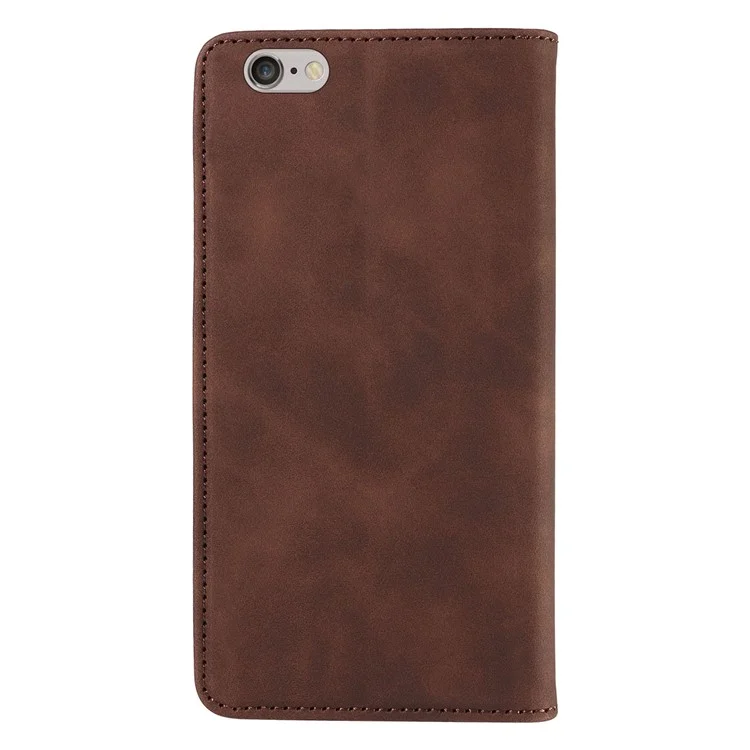 BETOPNICE 003 For iPhone 6 Plus / 7 Plus / 8 Plus / 6s Plus TPU+PU Leather Stand Cover RFID Blocking Wallet Cell Phone Case - Brown