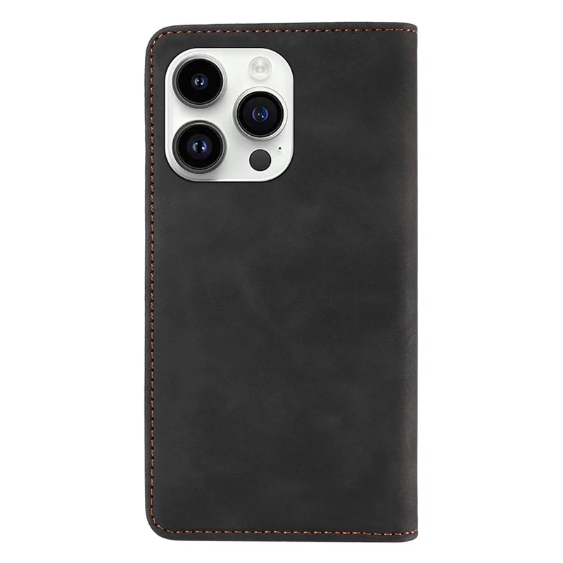 BETOPNICE 003 Pour iPhone 15 Pro Max Étui de protection en cuir PU léger avec support RFID Blocking Wallet Phone Shell - Noir
