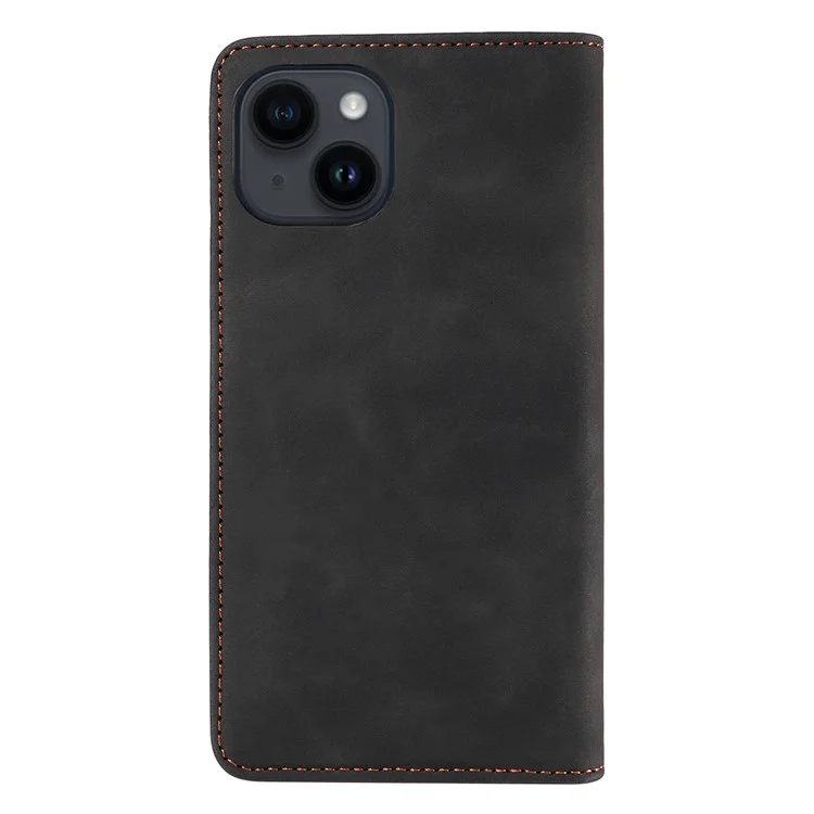 BETOPNICE 003 RFID Blocking Stand Case Per iPhone 14 Plus, Cover Con Portafoglio in TPU + PU Leather - Nero