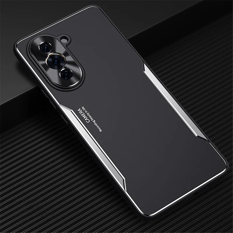 For Huawei nova 10 4G Anti-drop Phone Case Aluminium Alloy + TPU Cell Phone Cover - Silver