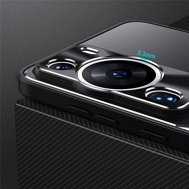 Per Huawei P60 Pro Custodia posteriore antiurto in lega di alluminio + TPU Cover per telefono - Oro
