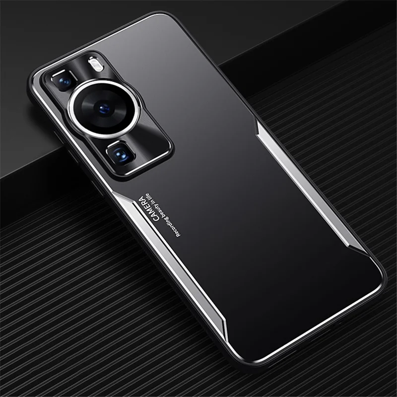 For Huawei P60 Shockproof Phone Case Aluminium Alloy+TPU Anti-scratch Cover - Silver