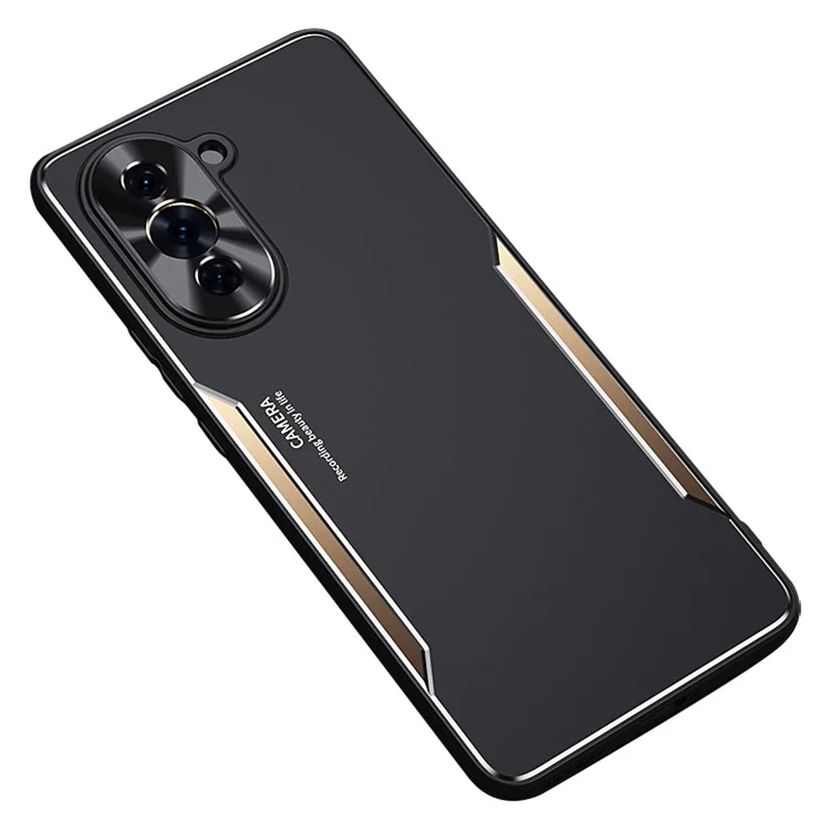 Para Huawei nova 10 Pro 4G Aleación de Aluminio+TPU Funda Trasera a Prueba de Golpes - Oro