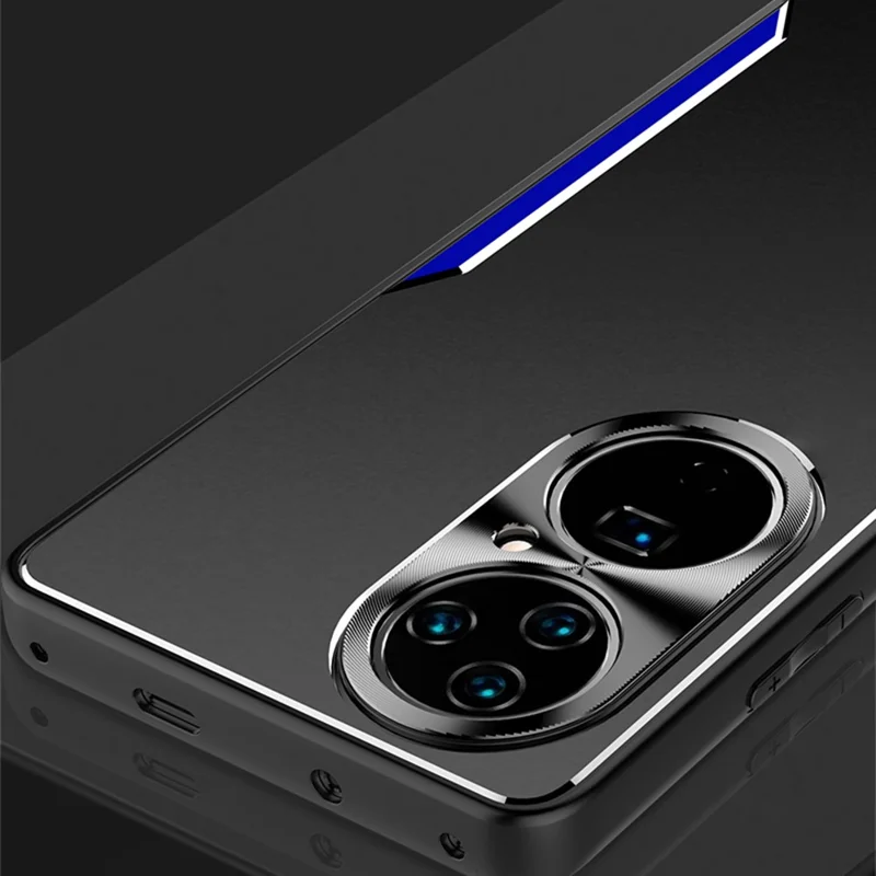 Shockproof Phone Case for Huawei P50 Pro 4G Aluminium Alloy+TPU Back Cover - Red