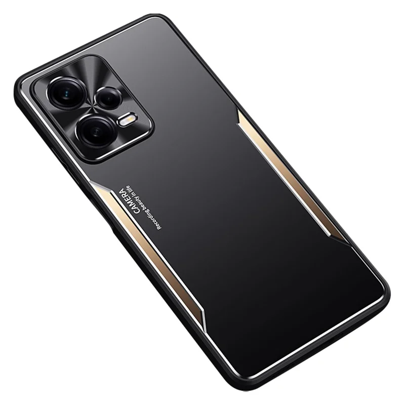 Für Xiaomi Redmi Note 12 Pro+ 5G stoßfeste Hülle Aluminiumlegierung+TPU Handyhülle - Gold