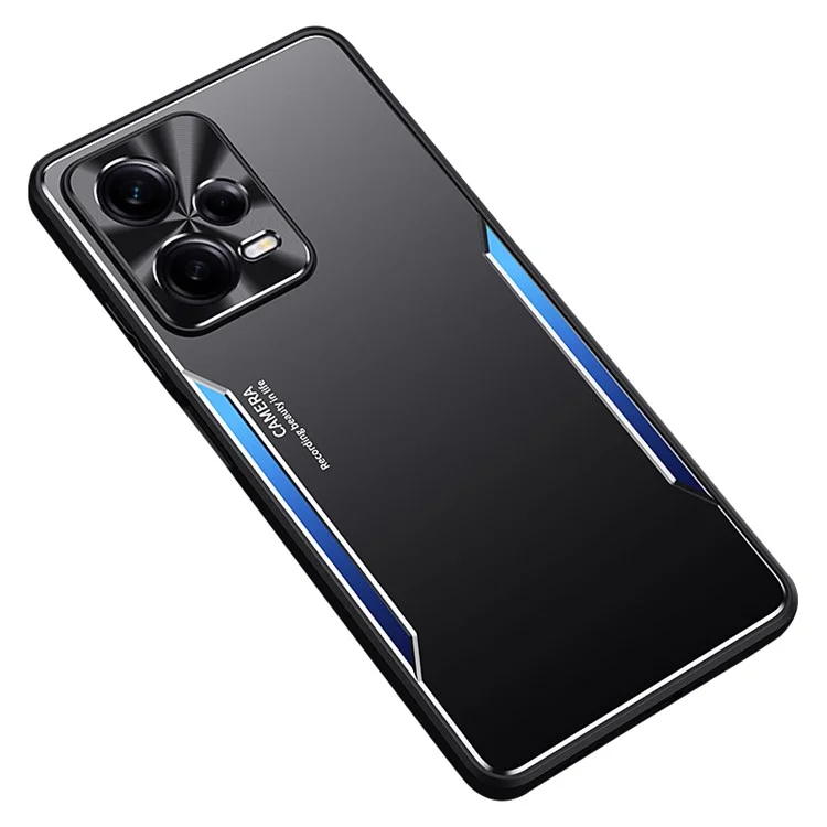 For Xiaomi Redmi Note 12 Pro 5G Aluminium Alloy + TPU Back Cover Anti-drop Mobile Case - Blue