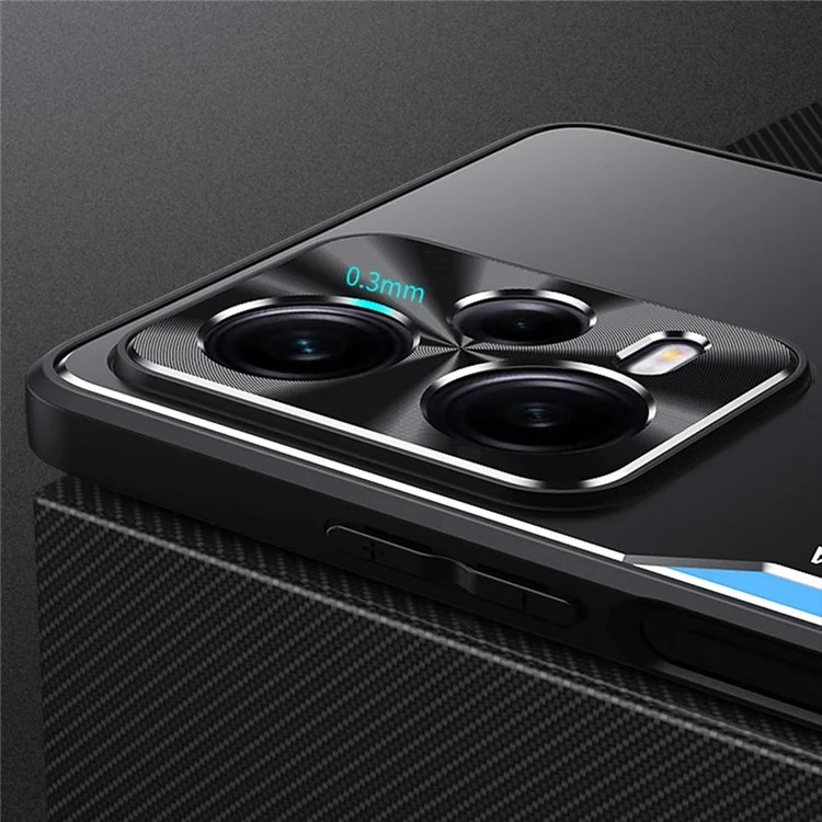 For Xiaomi Redmi Note 12 Pro 5G Aluminium Alloy + TPU Back Cover Anti-drop Mobile Case - Blue