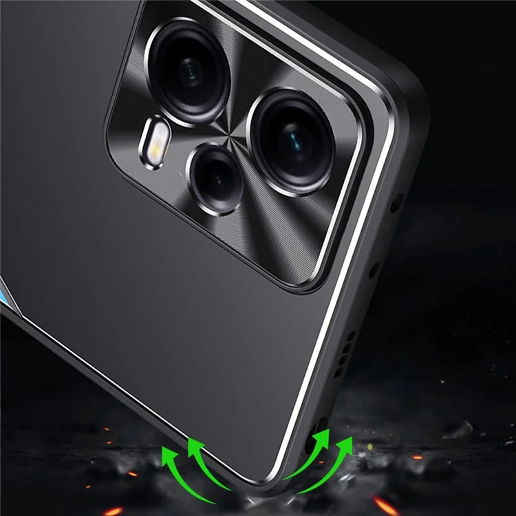 For Xiaomi Redmi Note 12 Pro 5G Aluminium Alloy + TPU Back Cover Anti-drop Mobile Case - Blue
