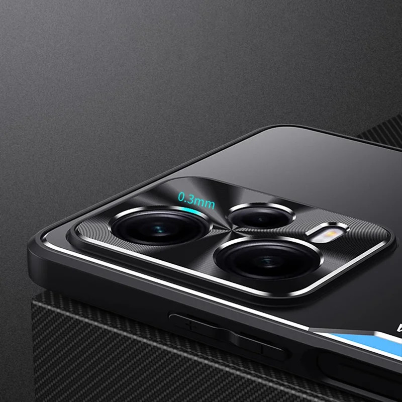 Für Xiaomi Redmi Note 12 Pro 5G Kickstand Drop-proof Case TPU+Aluminium Legierung Handyhülle - Blau