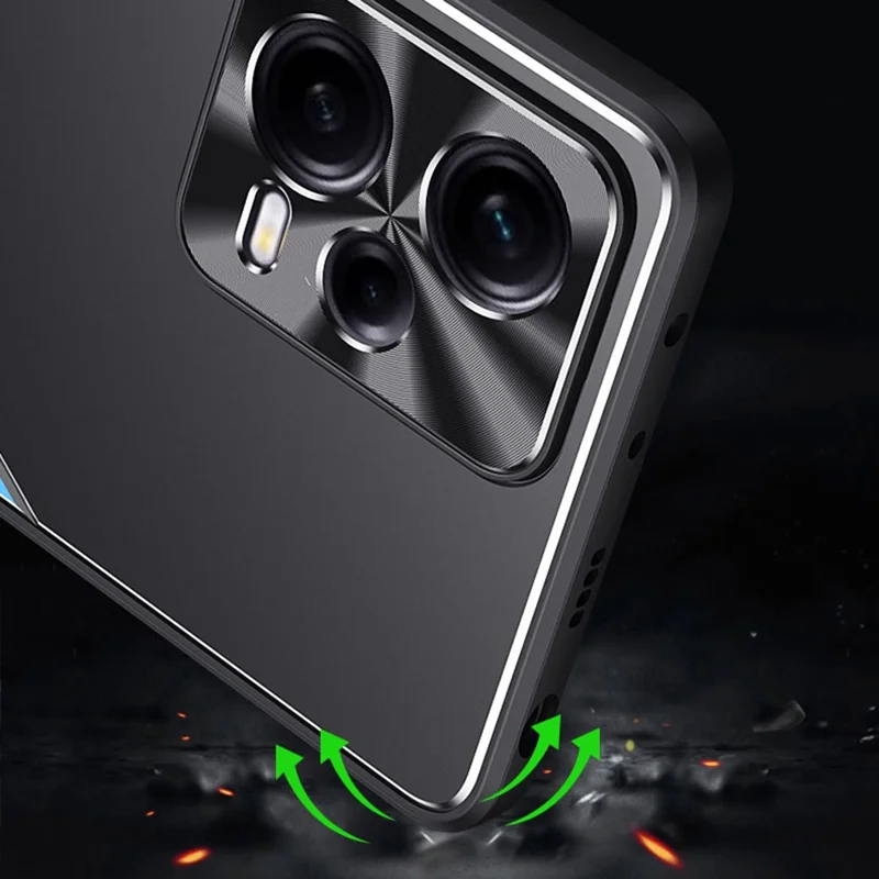 Für Xiaomi Redmi Note 12 Pro 5G Kickstand Drop-proof Case TPU+Aluminium Legierung Handyhülle - Blau