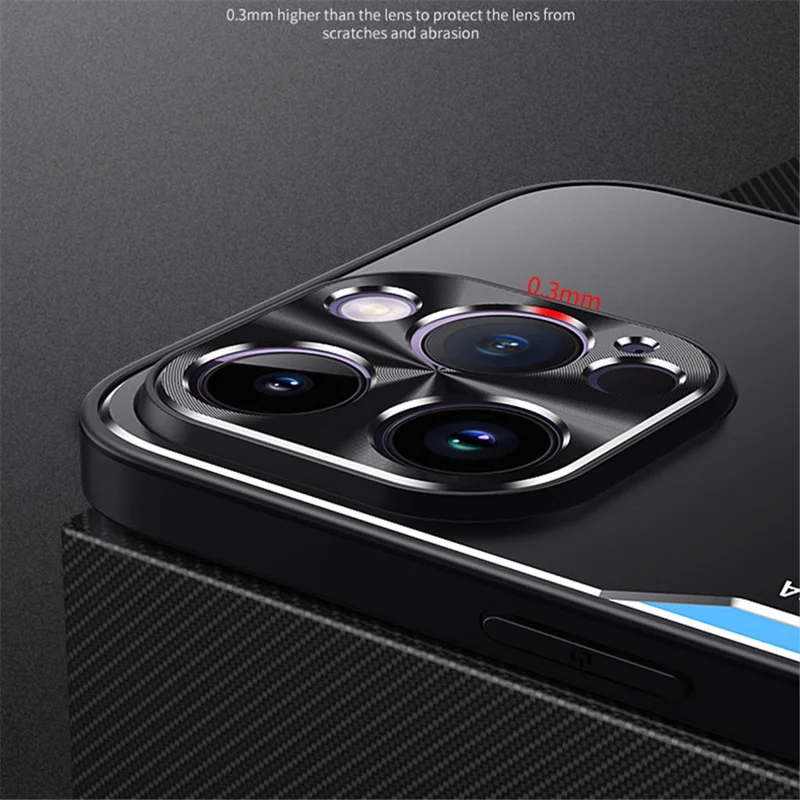 For iPhone 12 Pro Shockproof Cell Phone Shell Anti-dust Aluminium Alloy + TPU Phone Case Cover - Blue