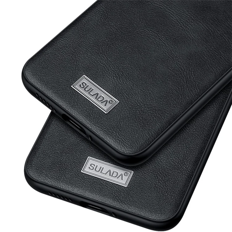 SULADA For Huawei nova 11 Pro / nova 11 Ultra PU Leather Coated TPU+PC Anti-fall Phone Case Scratch-resistant Cover - Black