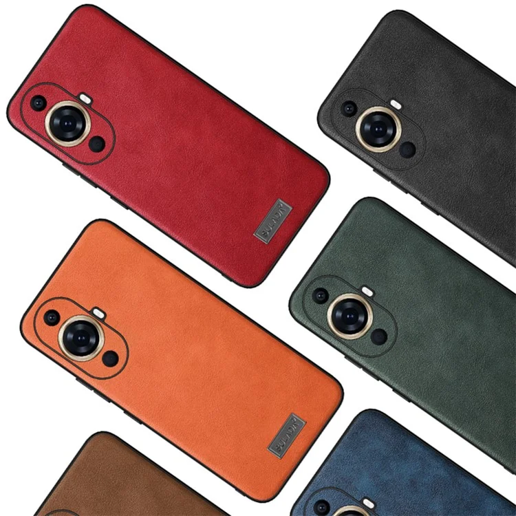SULADA For Huawei nova 11 Pro / nova 11 Ultra PU Leather Coated TPU+PC Anti-fall Phone Case Scratch-resistant Cover - Black