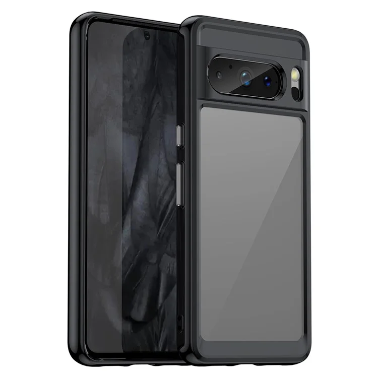 Para Google Pixel 8 Pro TPU+Acrylic Phone Case Drop-proof Phone Cover - Preto