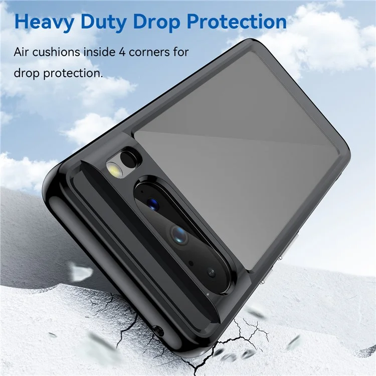 Para Google Pixel 8 Pro TPU+Acrylic Phone Case Drop-proof Phone Cover - Preto