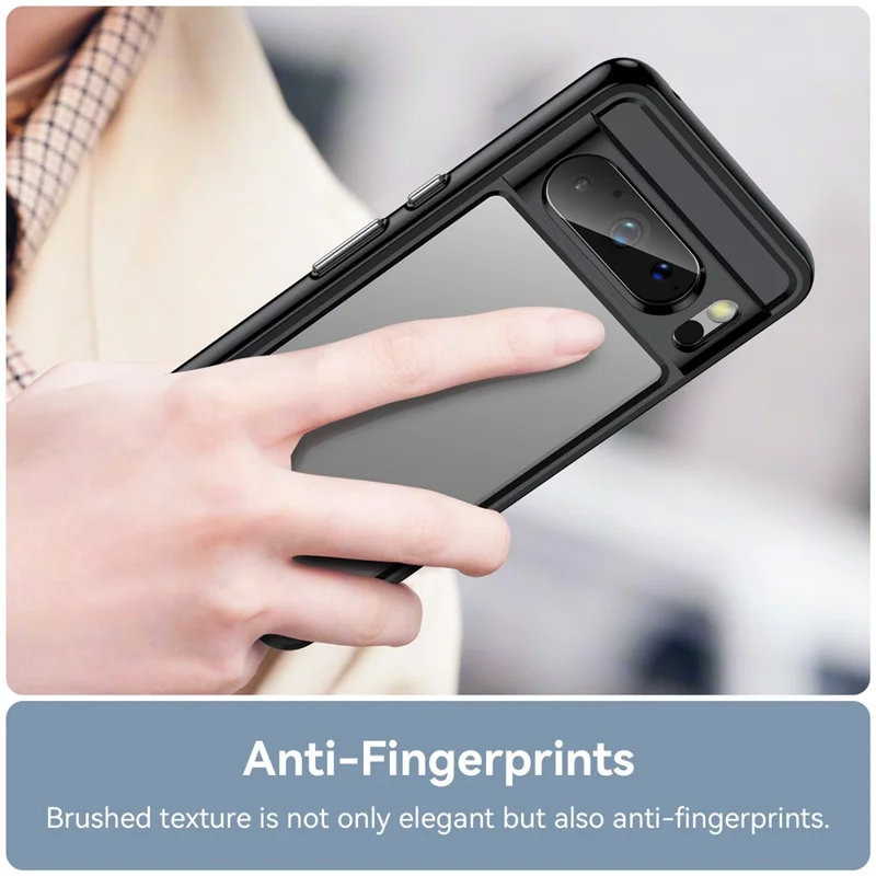 Para Google Pixel 8 Pro TPU+Acrylic Phone Case Drop-proof Phone Cover - Preto