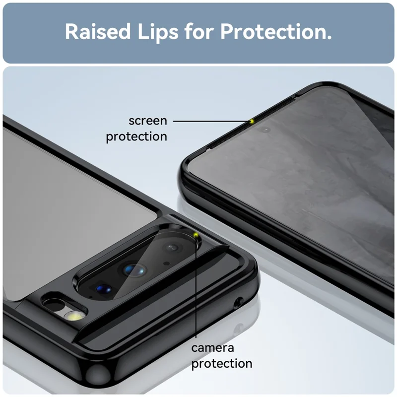 Para Google Pixel 8 Pro TPU+Acrylic Phone Case Drop-proof Phone Cover - Preto