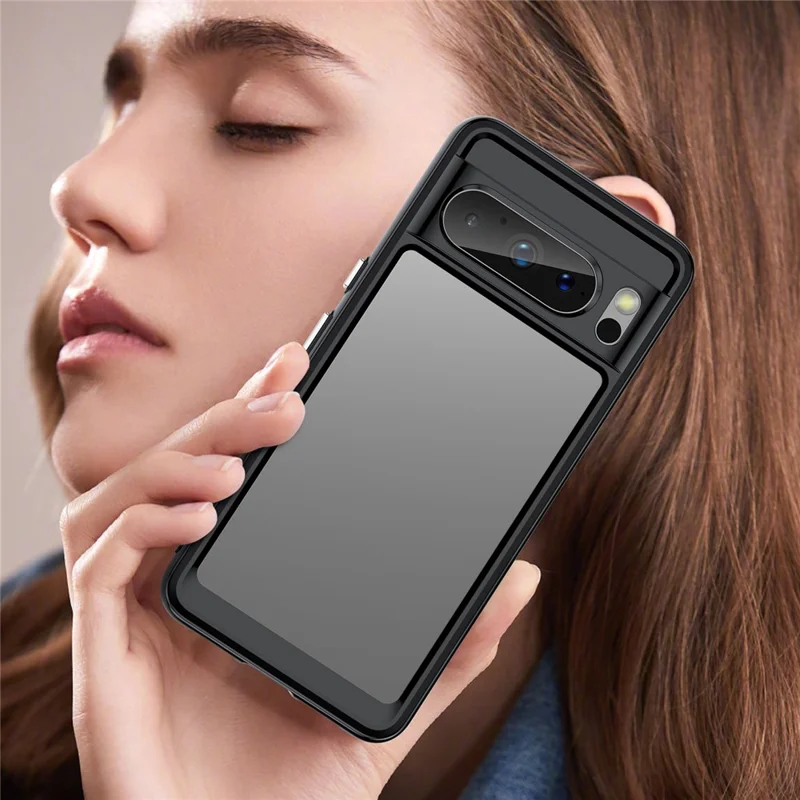 Para Google Pixel 8 Pro TPU+Acrylic Phone Case Drop-proof Phone Cover - Preto