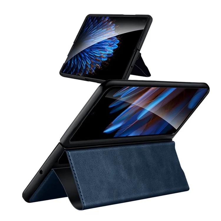 SULADA For Oppo Find N2 5G PU Leather+Hard PC Phone Case Stand Shockproof Cover - Sapphire