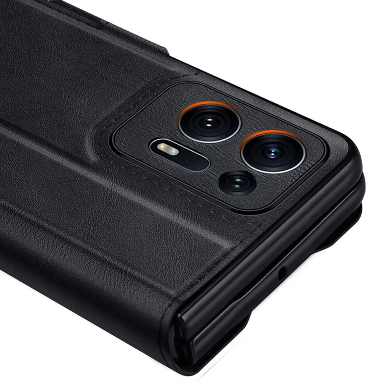 SULADA For Oppo Find N2 5G PU Leather+Hard PC Phone Case Stand Shockproof Cover - Red