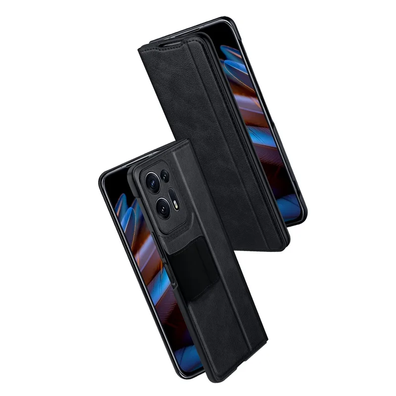 SULADA For Oppo Find N2 5G PU Leather+Hard PC Phone Case Stand Shockproof Cover - Red