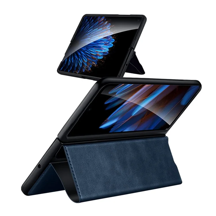 SULADA Für Oppo Find N Schutzhülle PU-Leder + PC-Abdeckung Anti-Drop Stand Handyhülle - Saphir