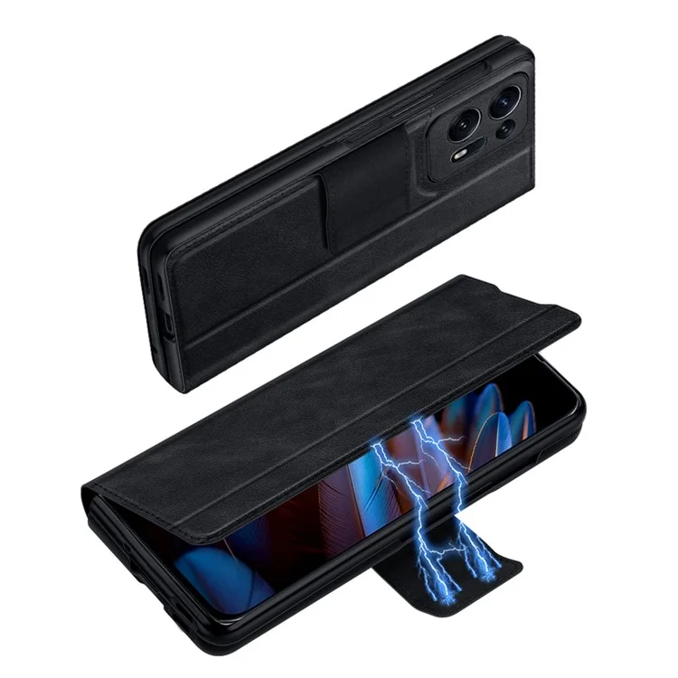 SULADA Für Oppo Find N Schutzhülle PU-Leder + PC-Abdeckung Anti-Drop Stand Handyhülle - Saphir