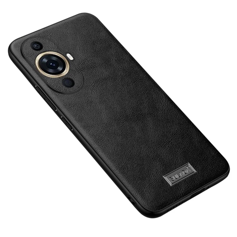 SULADA Phone Cover for Huawei nova 11 / nova 12s 4G / nova 12 Lite 4G PU Leather Coated TPU+PC Drop Resistant Case - Black