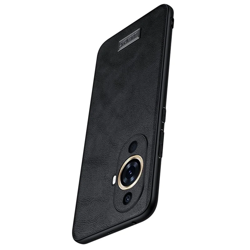 SULADA Phone Cover for Huawei nova 11 / nova 12s 4G / nova 12 Lite 4G PU Leather Coated TPU+PC Drop Resistant Case - Black