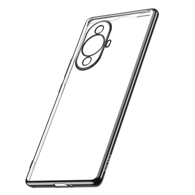 SULADA Custodia per Telefono con Rivestimento Elettrolitico per Huawei nova 11 / nova 12s 4G / nova 12 Lite 4G, Copertura Trasparente in TPU con Bordo Dritto Anti-Graffio - Viola