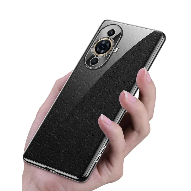 SULADA Custodia per Telefono con Rivestimento Elettrolitico per Huawei nova 11 / nova 12s 4G / nova 12 Lite 4G, Copertura Trasparente in TPU con Bordo Dritto Anti-Graffio - Viola