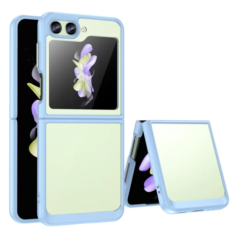 For Samsung Galaxy Z Flip5 5G Mobile Phone Back Cover Clear Protective Shockproof TPU+Acrylic Case - Blue