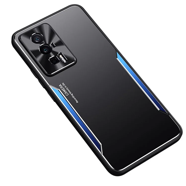 Для Xiaomi Redmi K60 5G / K60 Pro 5G / Poco F5 Pro 5G Алюминиевый сплав+ТПУ Чехол для телефона Ударопрочная оболочка - Синий