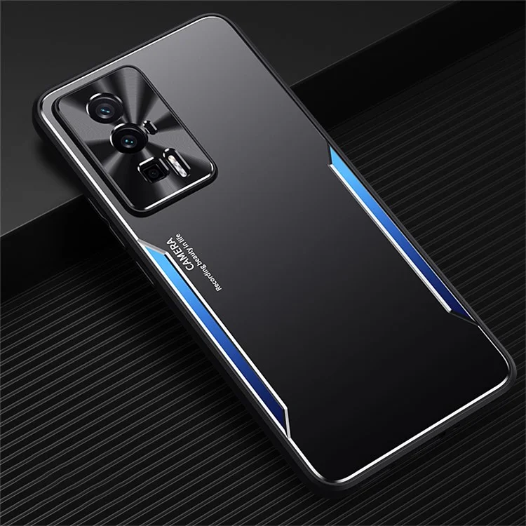 Для Xiaomi Redmi K60 5G / K60 Pro 5G / Poco F5 Pro 5G Алюминиевый сплав+ТПУ Чехол для телефона Ударопрочная оболочка - Синий