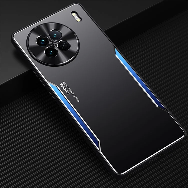 Funda para Móvil para vivo X90 5G Aleación de Aluminio+TPU Carcasa Trasera Protección Contra Caídas - Azul