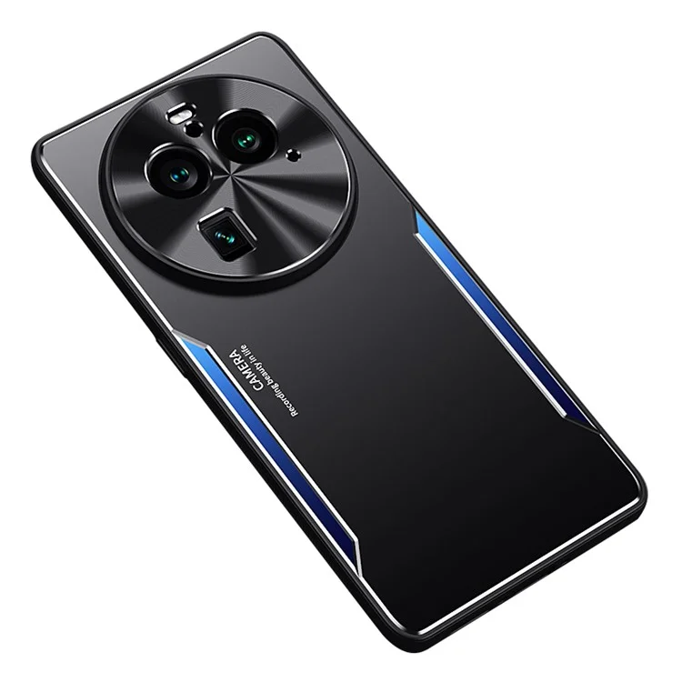 Capa para telefone Oppo Find X6 Pro, Liga de alumínio + Capa protetora fina de TPU - Azul