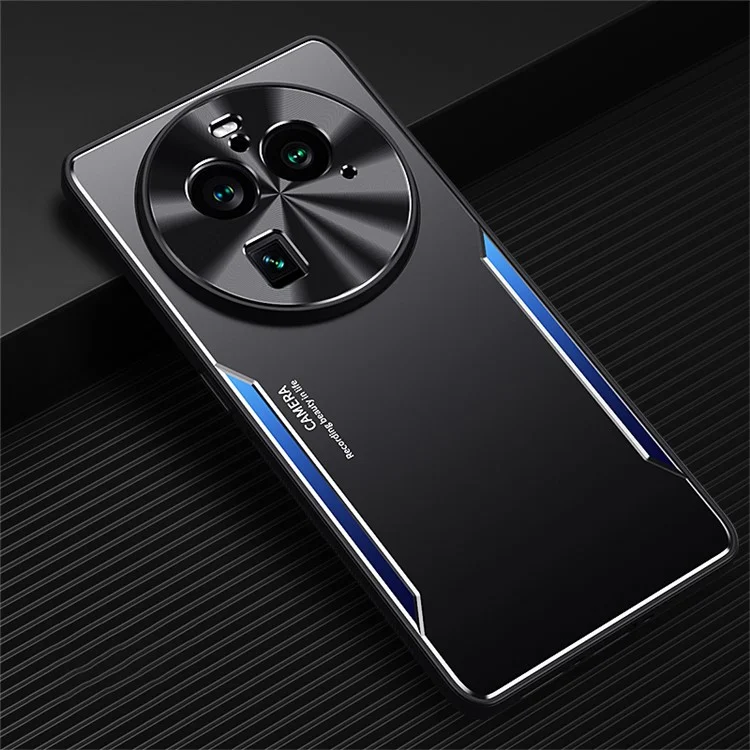 Capa para telefone Oppo Find X6 Pro, Liga de alumínio + Capa protetora fina de TPU - Azul