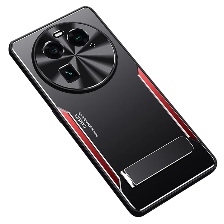 Custodia antiurto per Oppo Find X6 in lega di alluminio + custodia per telefono TPU slim Anti-Drop - Rosso