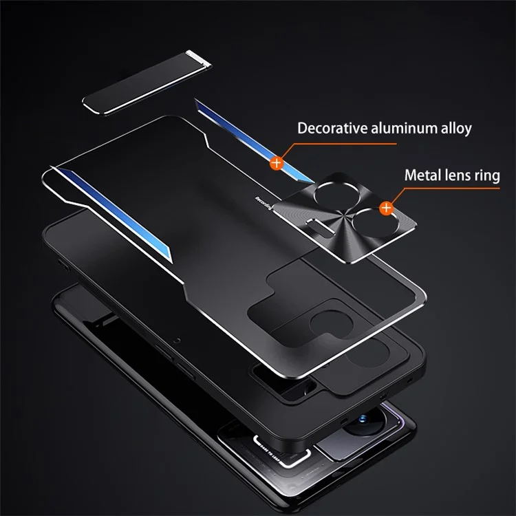 Для Realme GT Neo 5 5G / GT3 5G Пылезащищенный чехол для мобильного телефона с ТПУ + алюминиевым сплавом Чехол-подставка - Красный