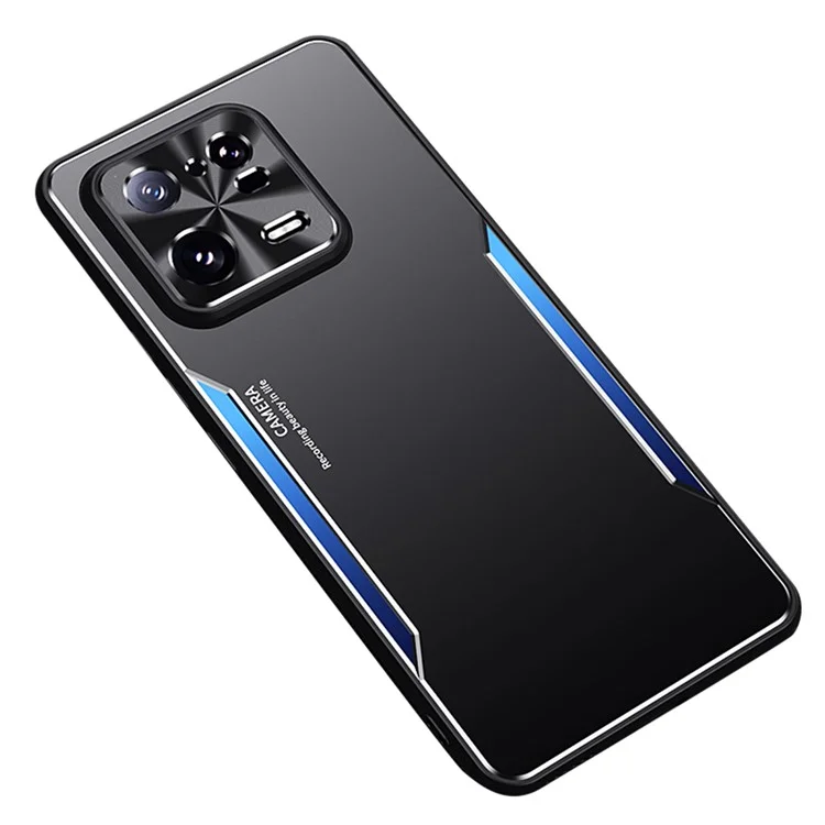 Для Xiaomi 13 Pro 5G пыленепроницаемый чехол для телефона с приподнятым краем, корпус из алюминиевого сплава + чехол TPU - синий