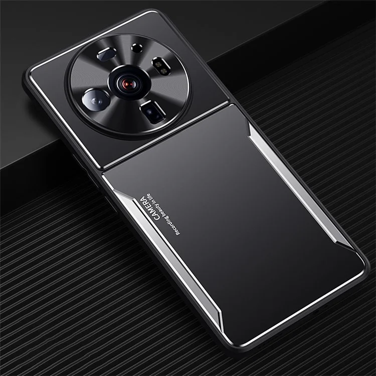 Для Xiaomi 12S Ultra 5G ударопрочный чехол из ТПУ + алюминиевый сплав, устойчивый к царапинам чехол для телефона - Серебряный