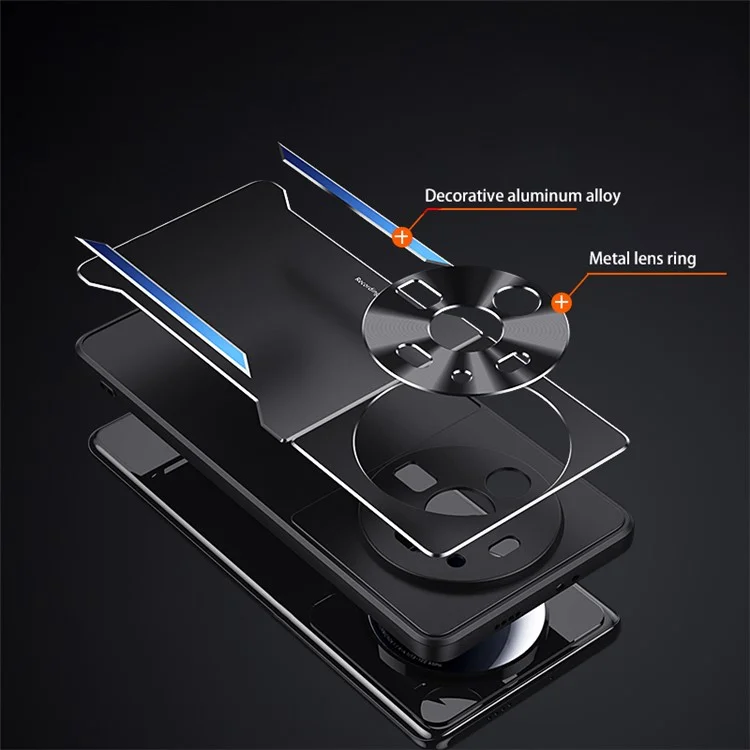 Для Xiaomi 12S Ultra 5G ударопрочный чехол из ТПУ + алюминиевый сплав, устойчивый к царапинам чехол для телефона - Серебряный