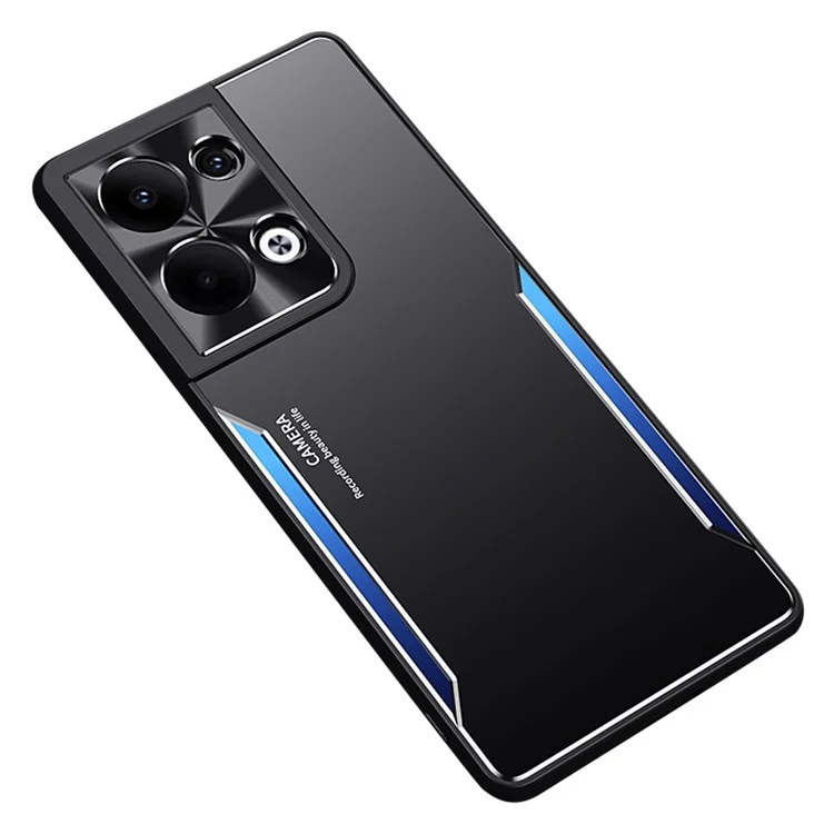 Для Oppo Reno9 Pro+ 5G Защита от падения Алюминиевый сплав + Чехол для мобильного телефона TPU Тонкая подгонка - Синий